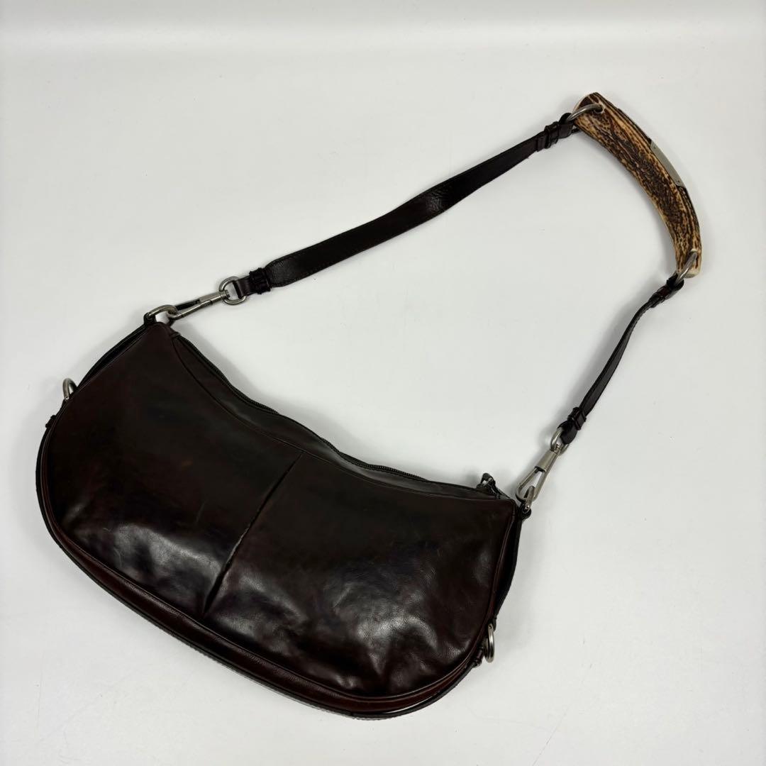 専用イヴサンローラン　モンバサ　ワンショルダーバッグ　レザー　茶色　y2k