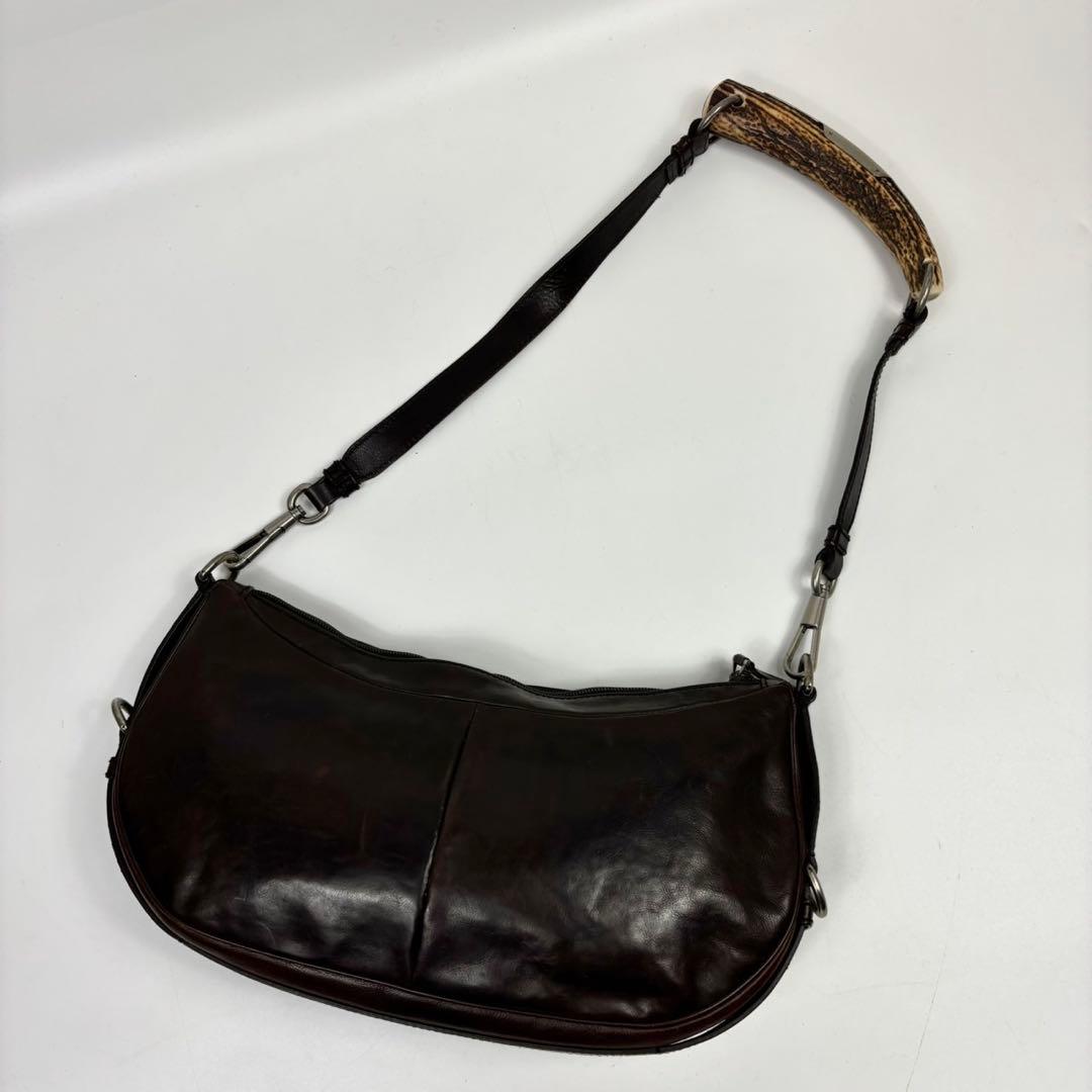 専用イヴサンローラン　モンバサ　ワンショルダーバッグ　レザー　茶色　y2k