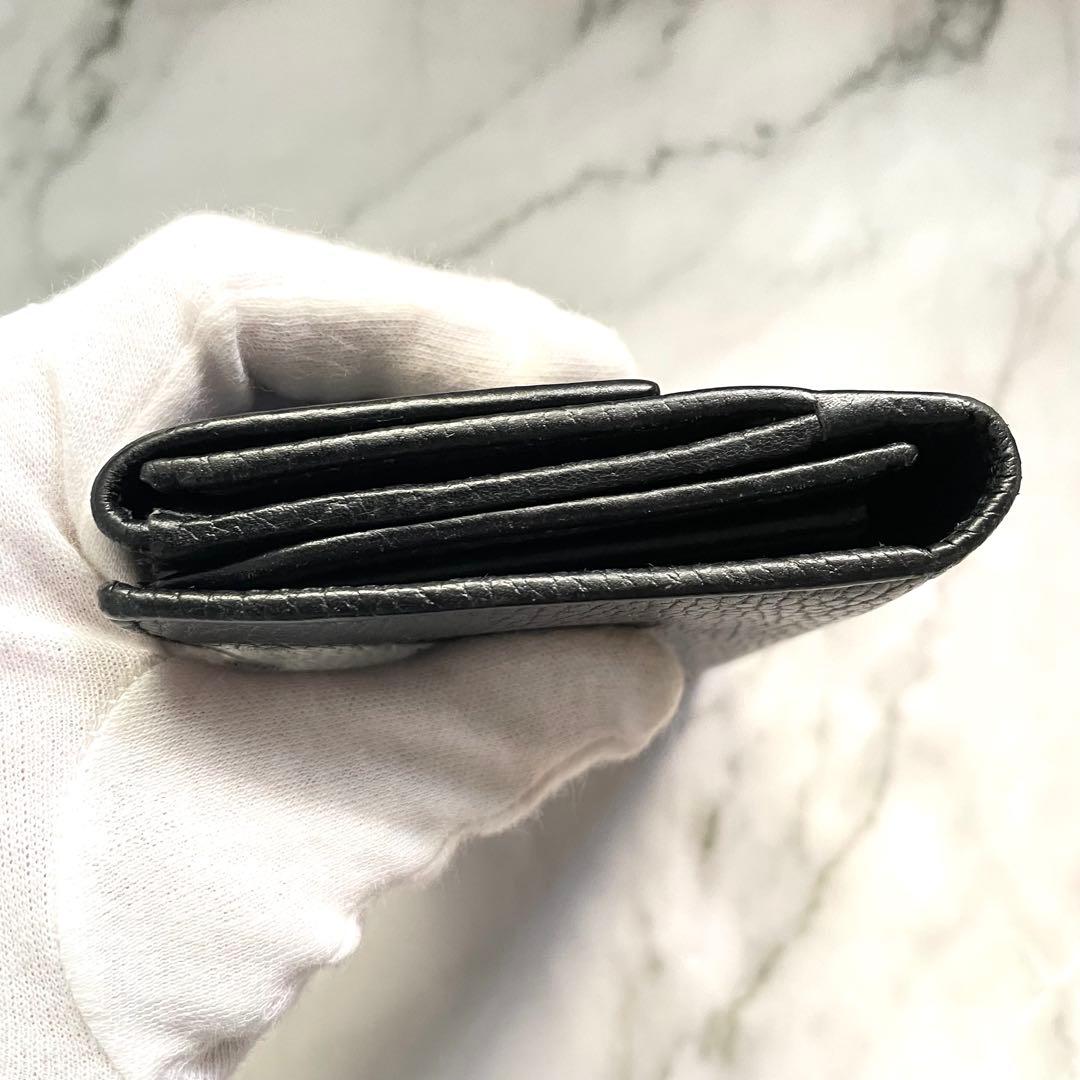 GUCCI グッチ　ブラックレザー 長財布 シルバー金具　極美品　1010-②