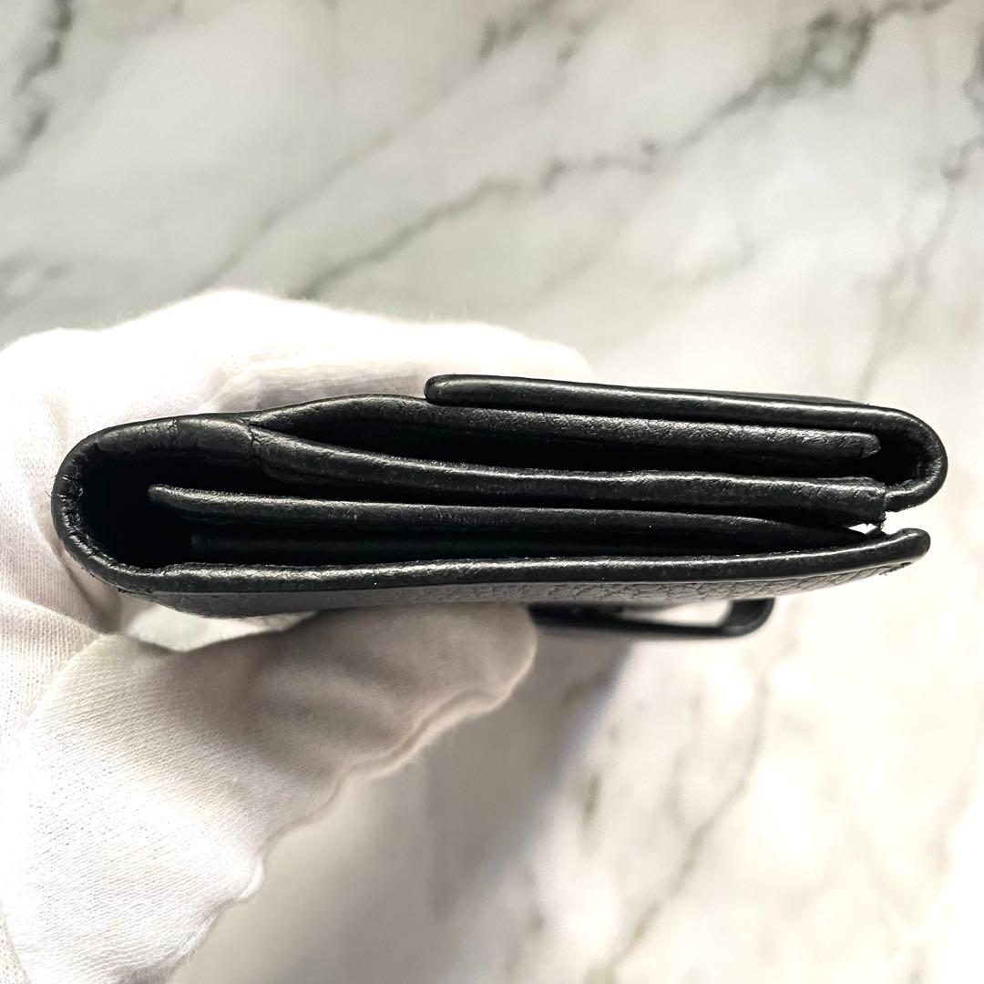 GUCCI グッチ　ブラックレザー 長財布 シルバー金具　極美品　1010-②