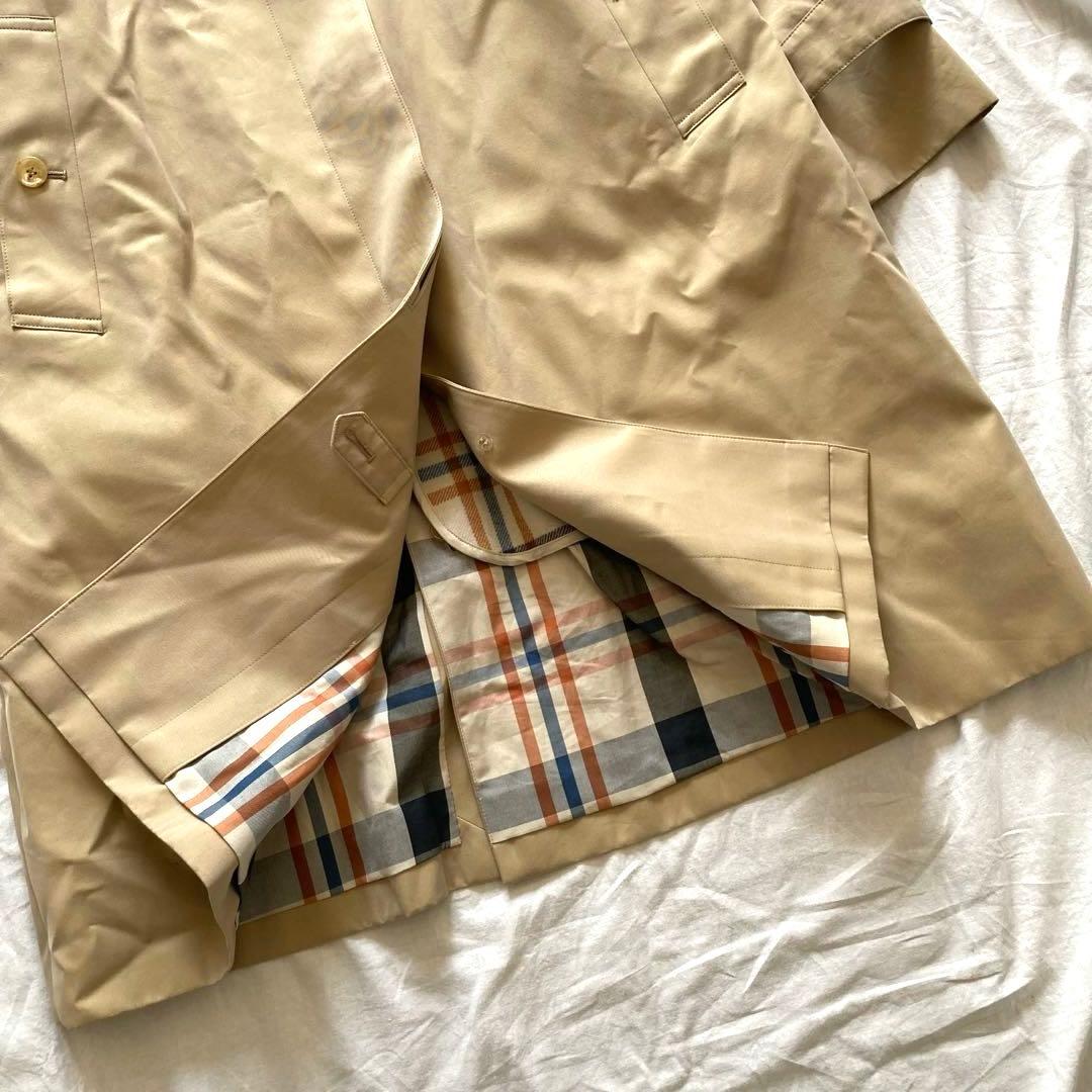 美品　SANYO　ステンカラーコート　100年コート　ライナー付　36　日本製