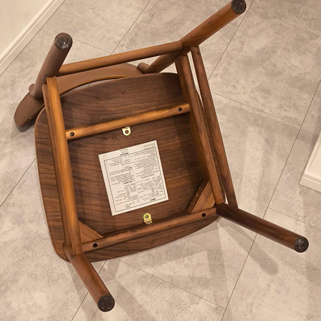 無印良品 ラウンドチェア ウォールナット材