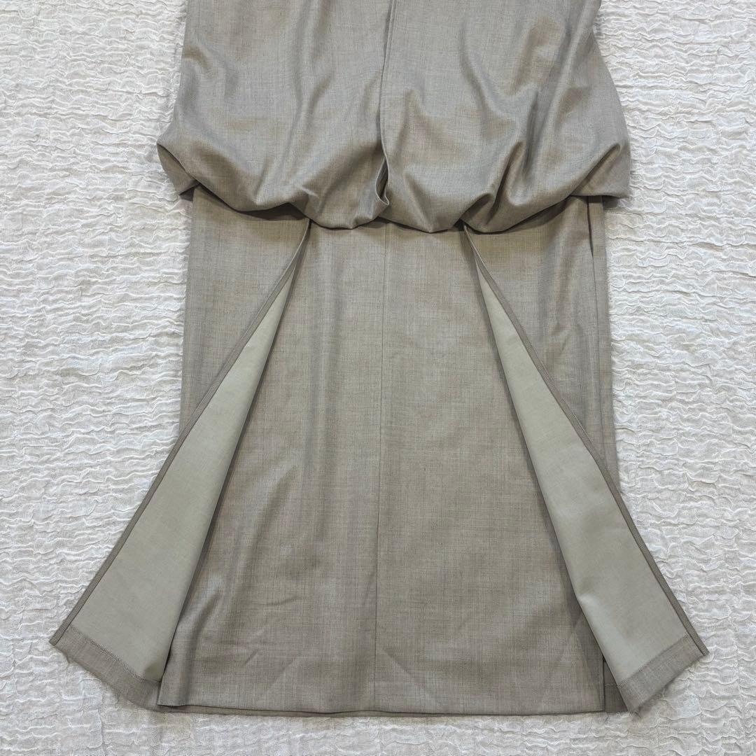 【ADORE】アドーア ハイカウントフラノワンピース ベージュ M