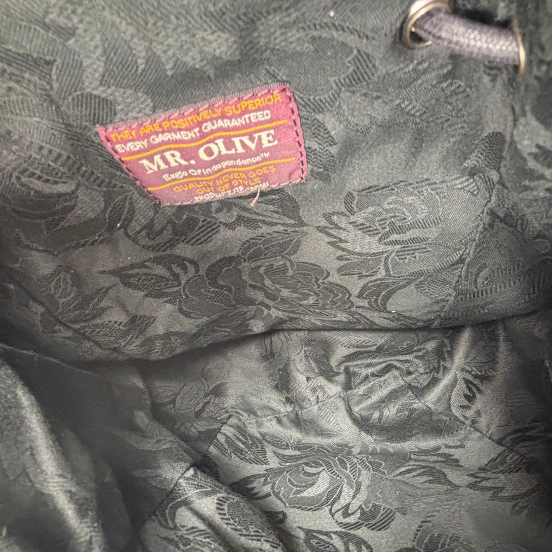 極美品✨【ミスターオリーブ】ウォッシャブルレザー巾着バッグ【ユニセックス】