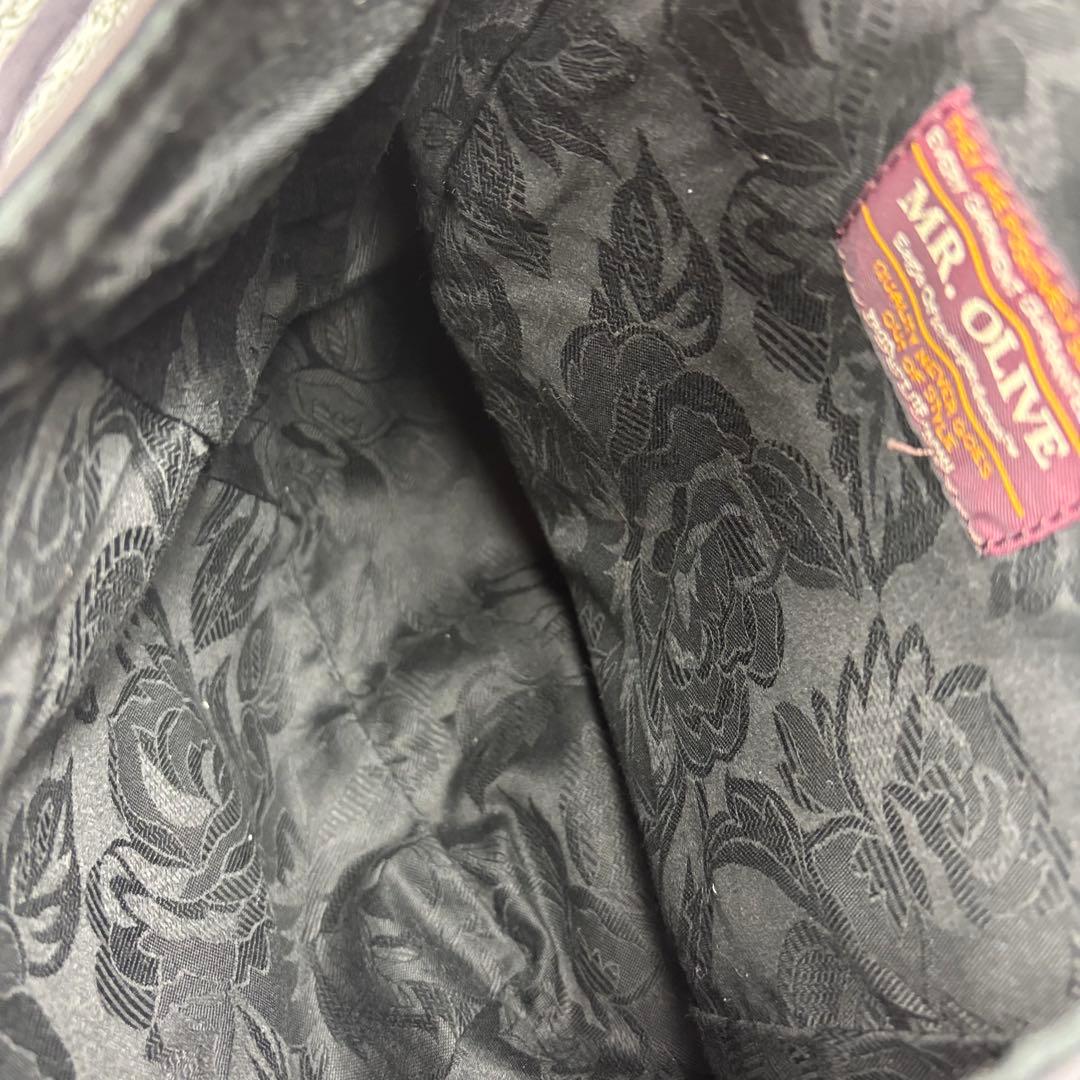 極美品✨【ミスターオリーブ】ウォッシャブルレザー巾着バッグ【ユニセックス】