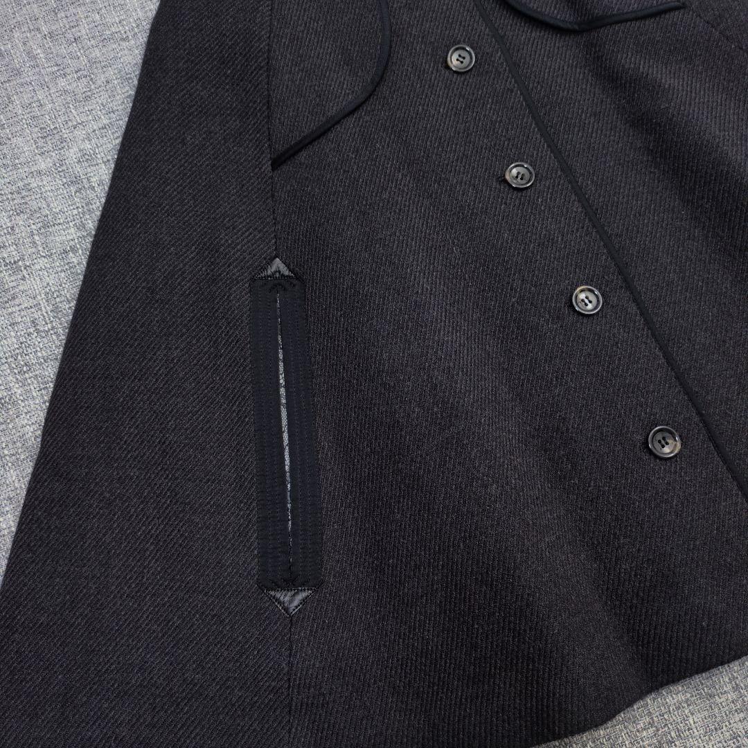 レリアン　裏地花柄　ウールポンチョ　M〜L相当　日本製