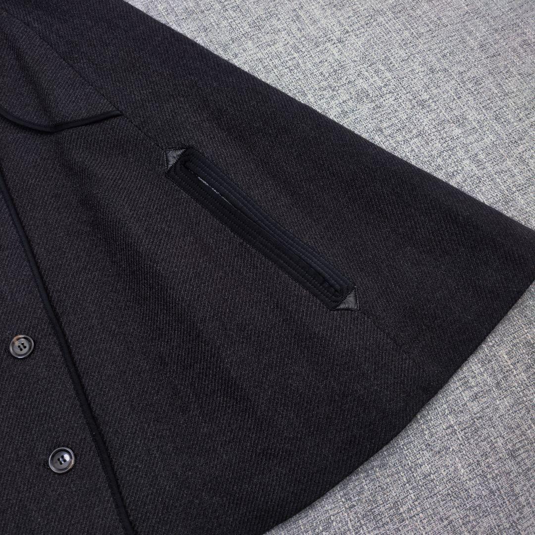 レリアン　裏地花柄　ウールポンチョ　M〜L相当　日本製