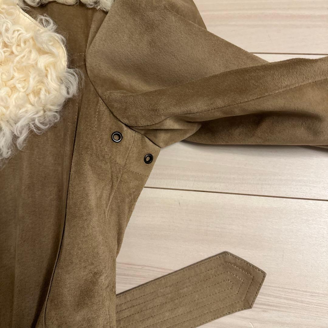 コスチュームナショナルオムスウェードリアルレザートレンチコート ファー付き