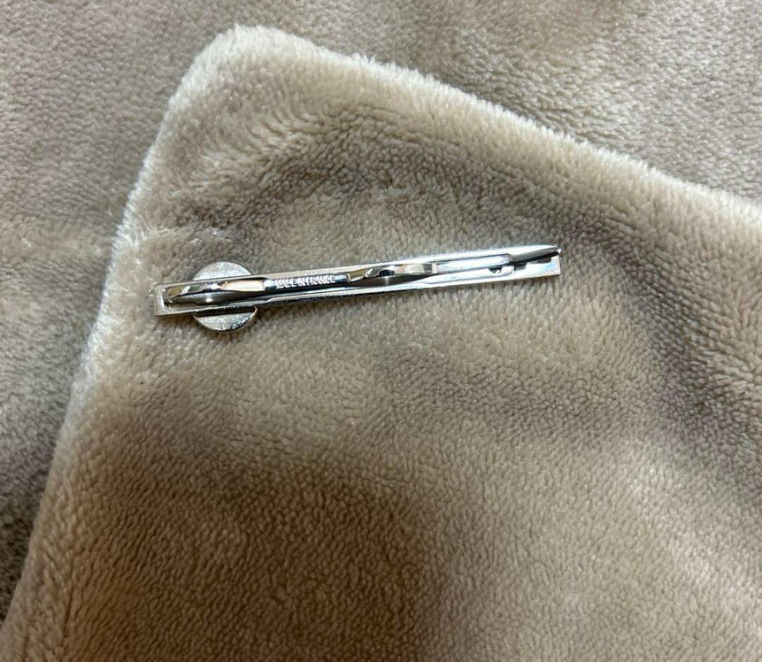 エルメス セリエ タイバー タイクリップ ブラック×ネイビー×シルバー