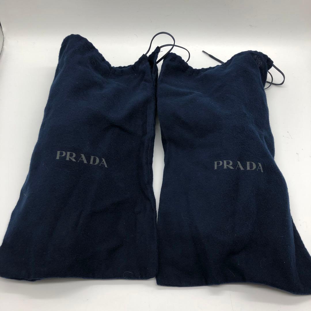 美品✨PRADA プラダ ドライビングシューズ 三角ロゴ サフィアーノレザー　6
