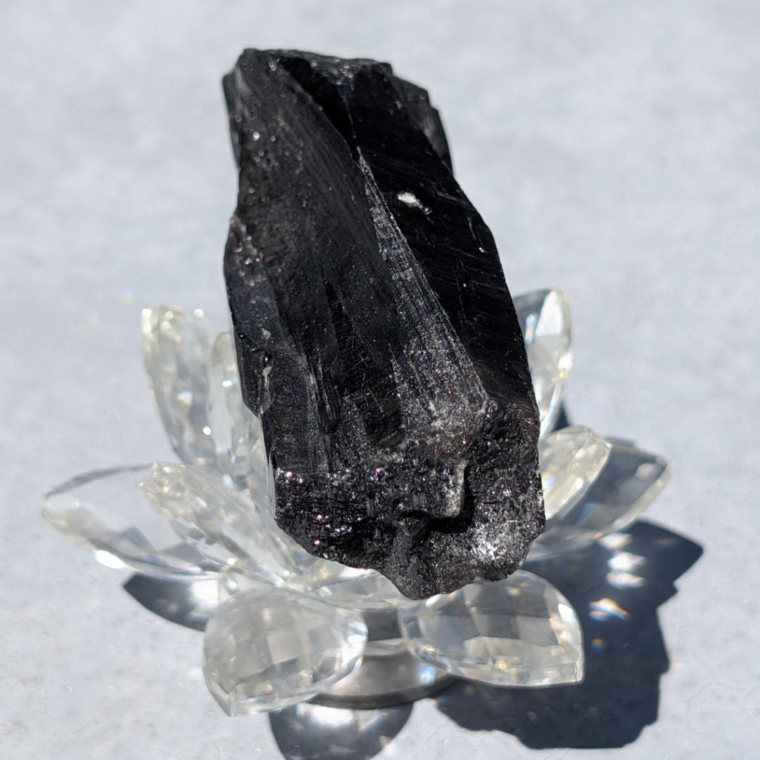 Borders　一点物 モリオン原石 山東省産 黒水晶 130g 邪気払い