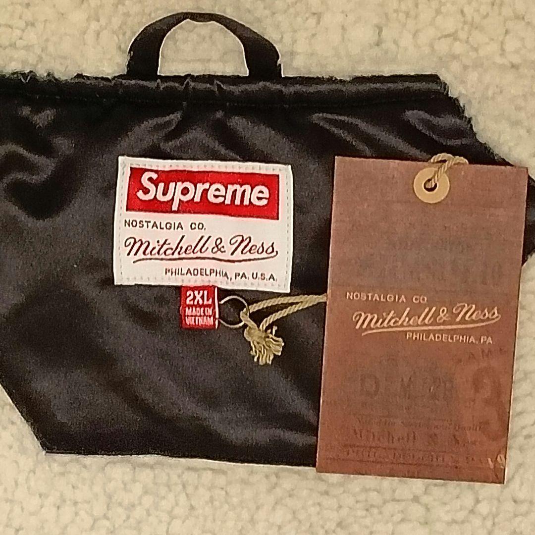 ⭕シュプリーム ❌ ミッチェル&ネス ヴァーシティージャケット ブラック XXL