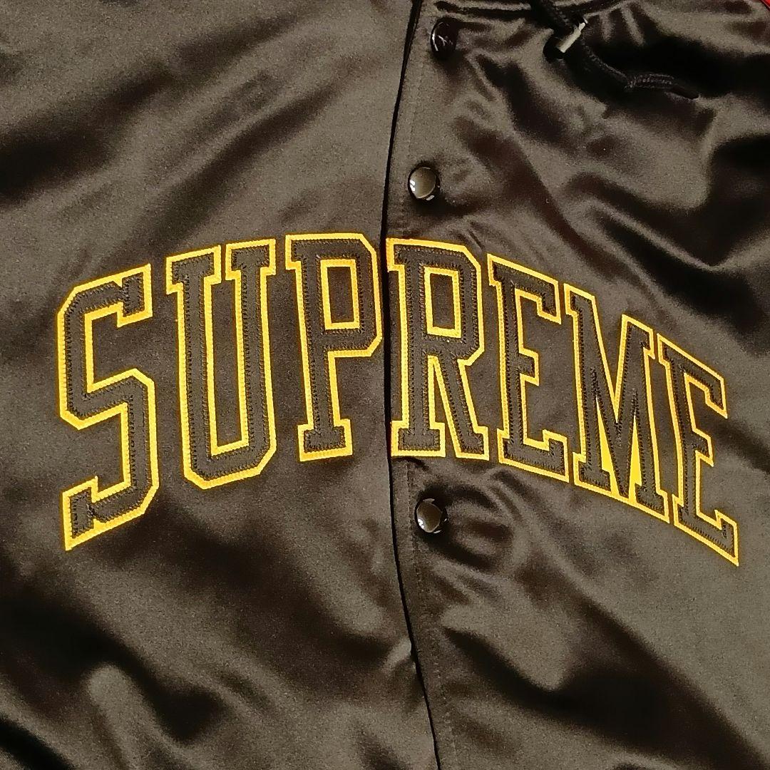 ⭕シュプリーム ❌ ミッチェル&ネス ヴァーシティージャケット ブラック XXL