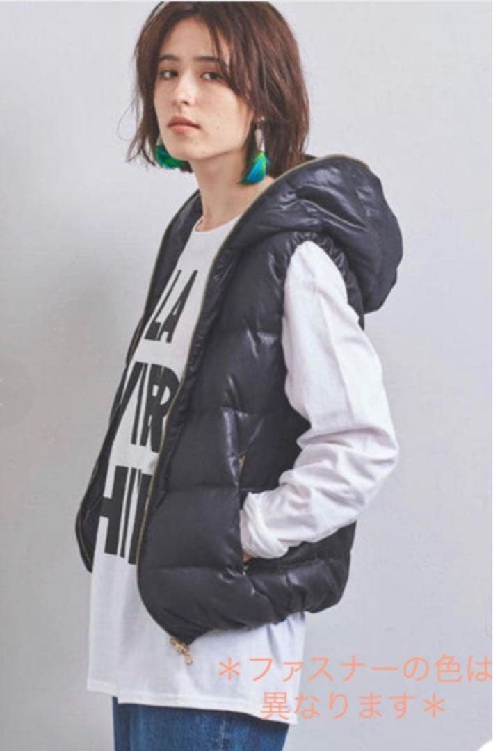 DUVETICA ウールダウンベスト　ネイビー　38サイズ