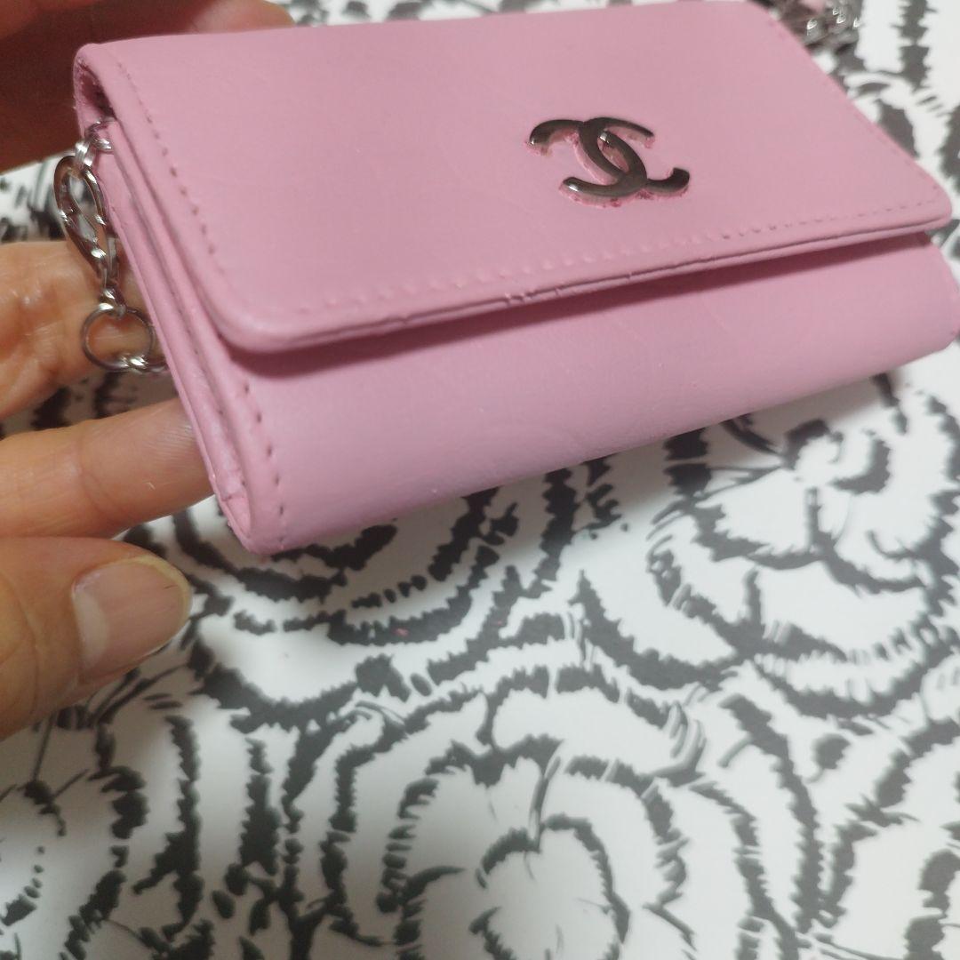 CHANEL ピンク レザー キーケース