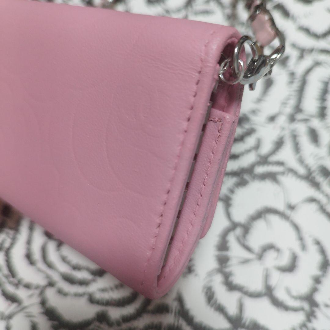CHANEL ピンク レザー キーケース