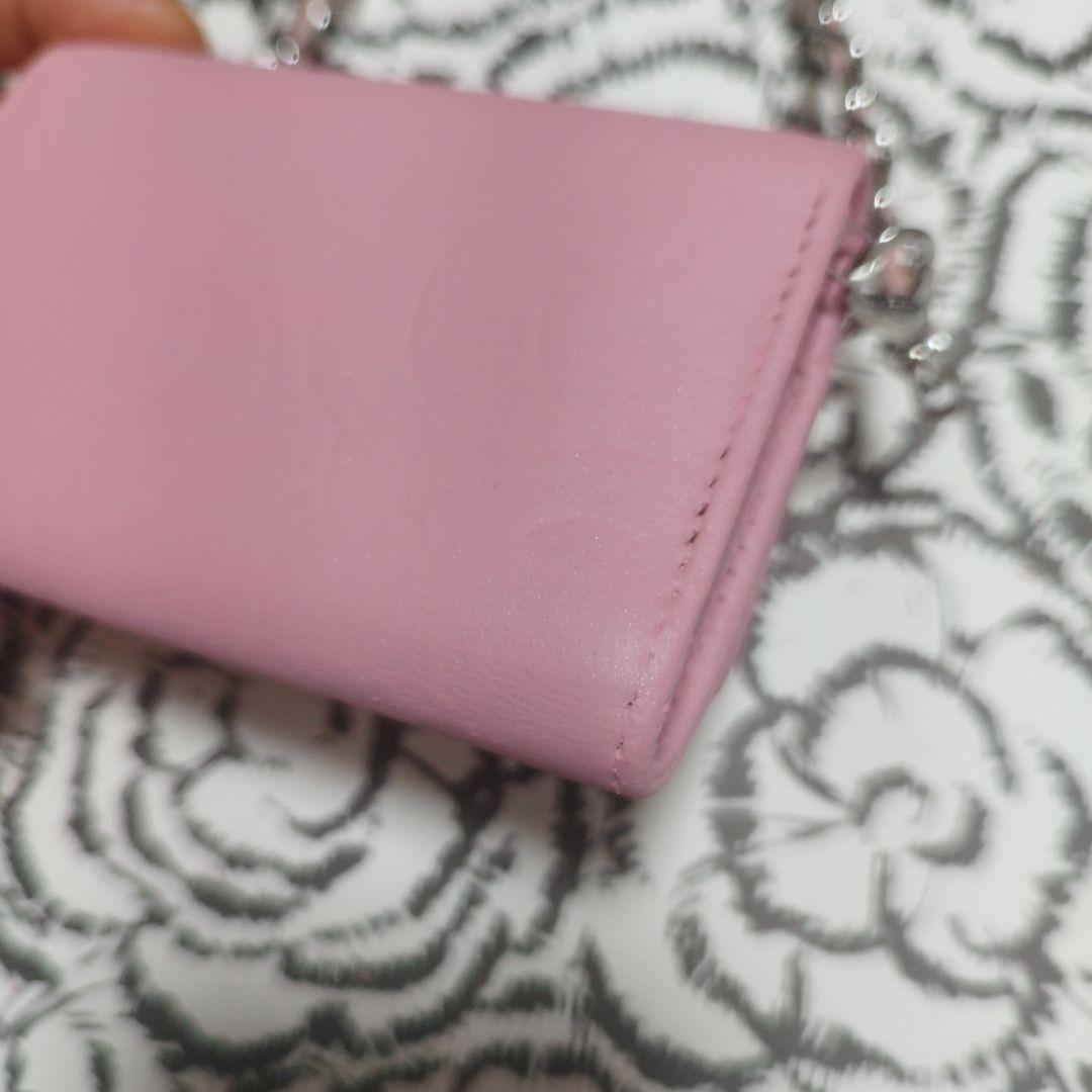 CHANEL ピンク レザー キーケース