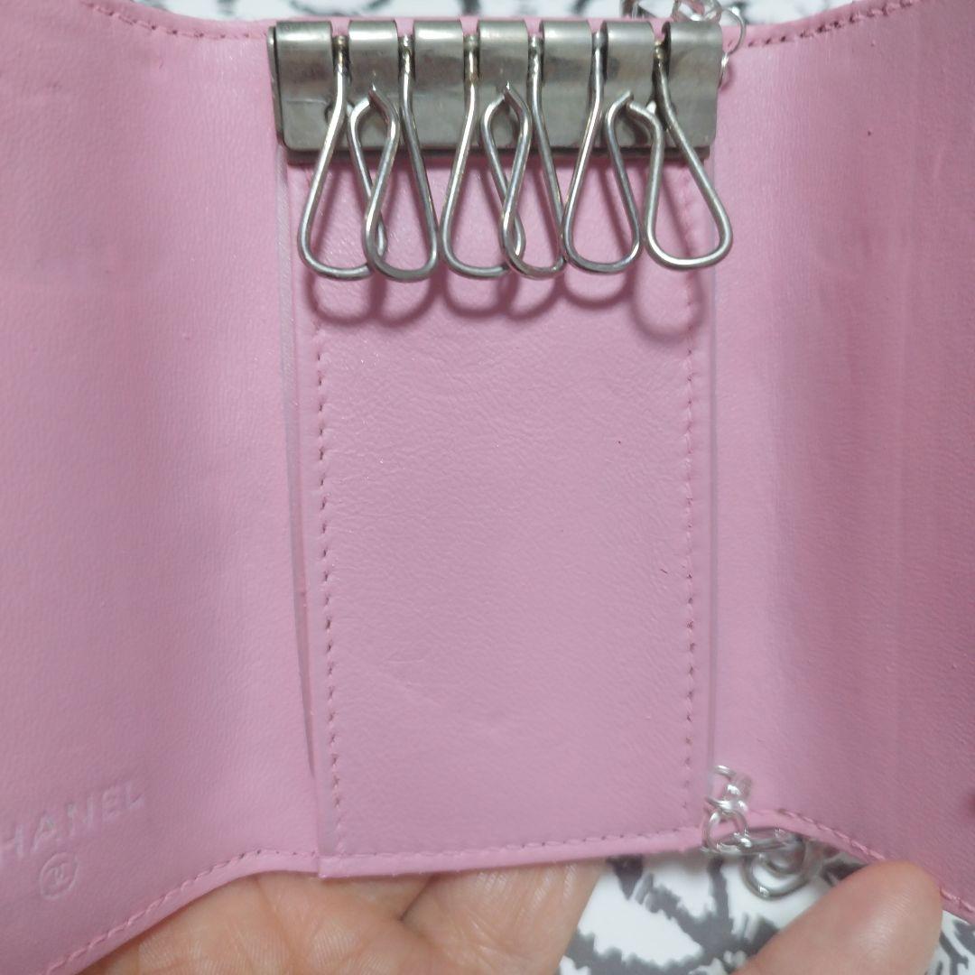 CHANEL ピンク レザー キーケース