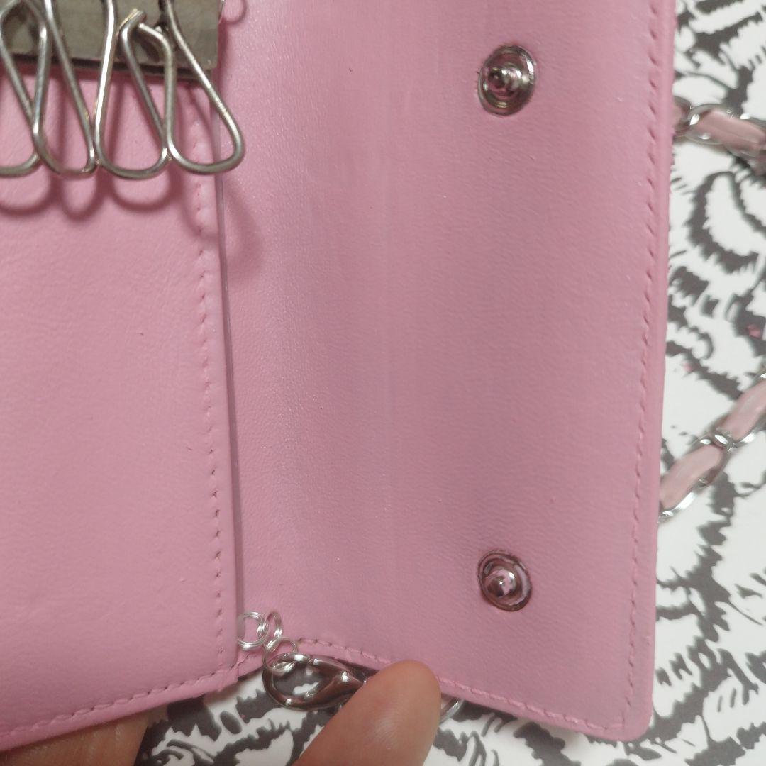 CHANEL ピンク レザー キーケース