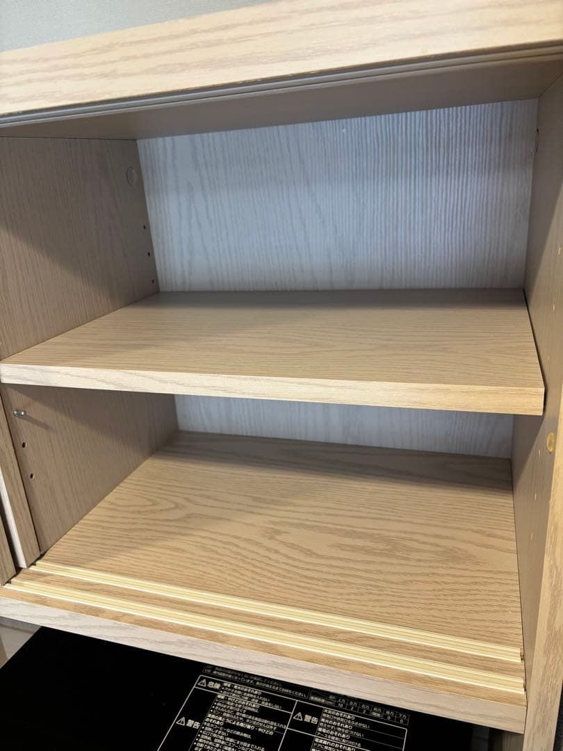 【のなか】LOWYA ロウヤ 食器棚 ホワイトウォッシュ　幅90cm