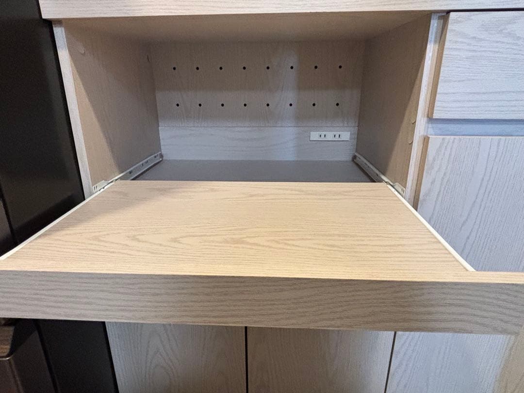 【のなか】LOWYA ロウヤ 食器棚 ホワイトウォッシュ　幅90cm