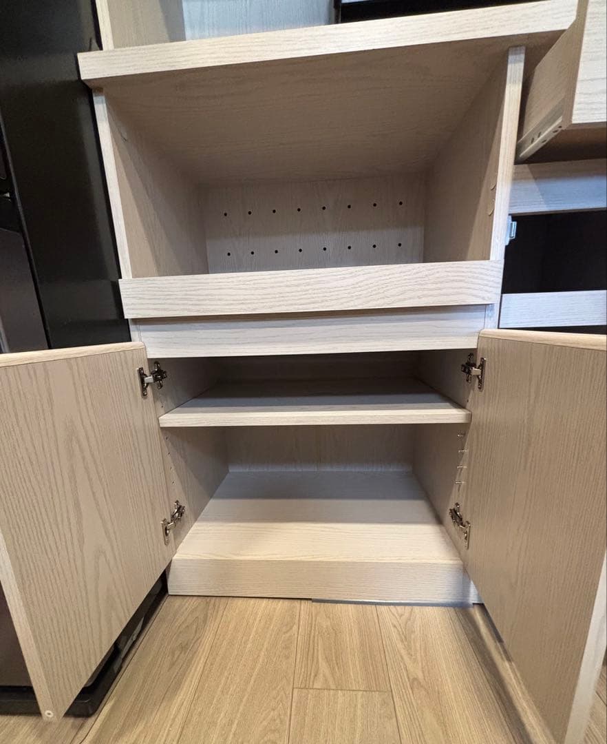 【のなか】LOWYA ロウヤ 食器棚 ホワイトウォッシュ　幅90cm