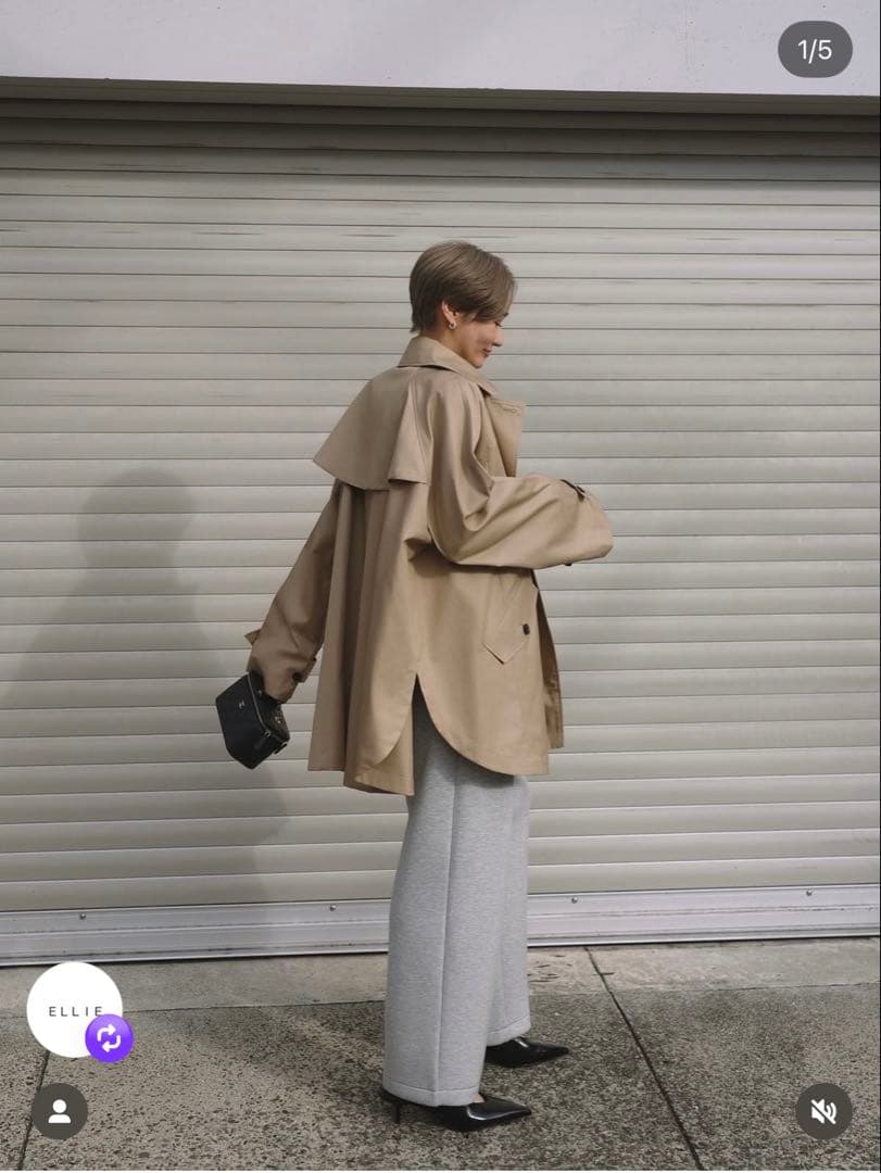 3日間限定価格！！　ELLIE エリー　ケープトレンチコート ベージュ