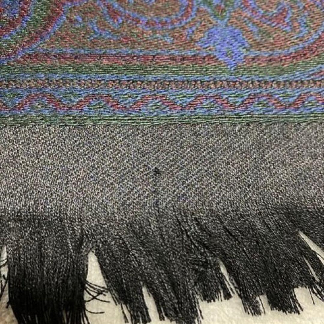 サンローラン　カシミア×絹　マフラー　ペイズリー総柄