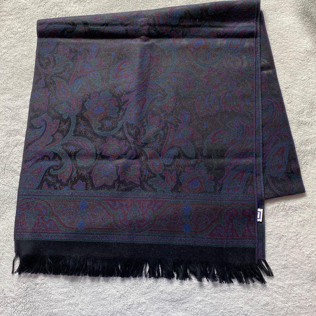 サンローラン　カシミア×絹　マフラー　ペイズリー総柄