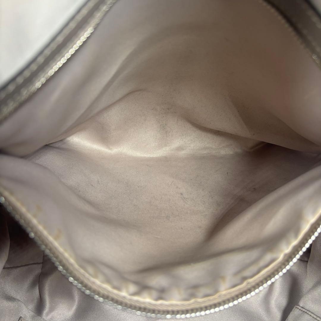 トッズ ハンドバッグ ショルダーバッグ 2way 斜め掛け チャーム ベージュ