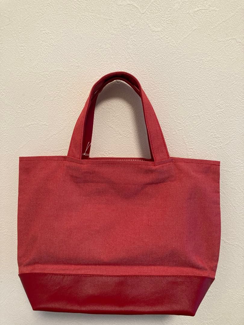 新品　未使用familiar デニムバッグ　赤