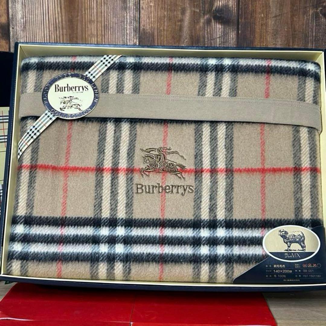 BURBERRY バーバリー毛布 ウール100% ブランド毛布 ノバチェック