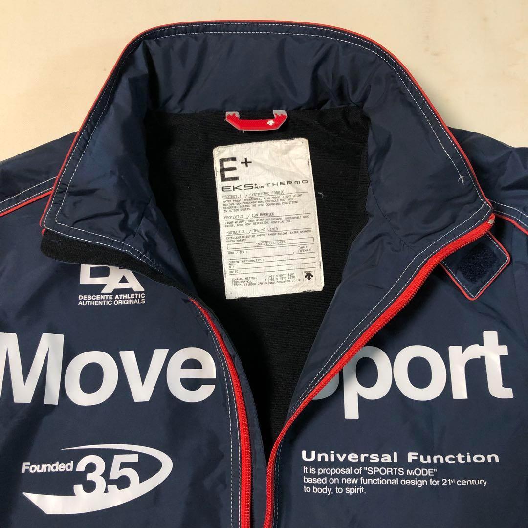 セットアップ デサント★中綿 ジップアップ サーモ パーカー 裏起毛 ネイビー