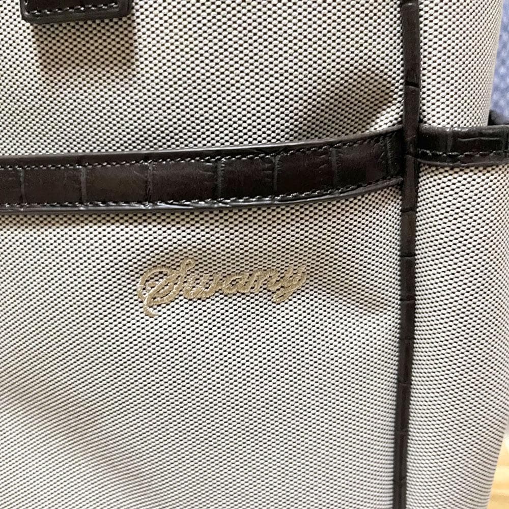 極美品 希少 SWANYスワニー キャンバス 型押し 2way キャリーバッグ