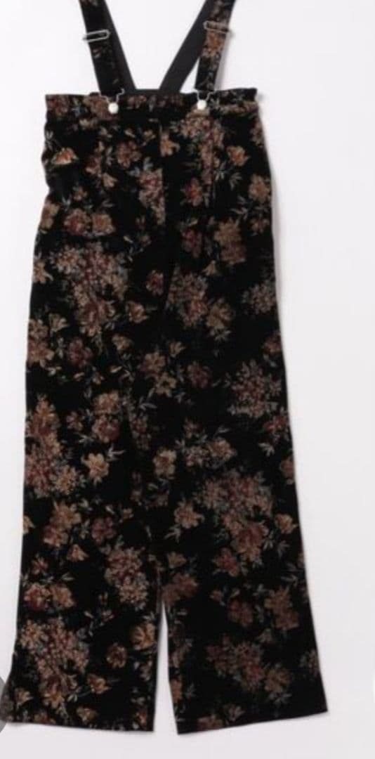 サロペット・オーバーオール・オールインワン AMERI FLOWER PRINT VELOUR PANTS
