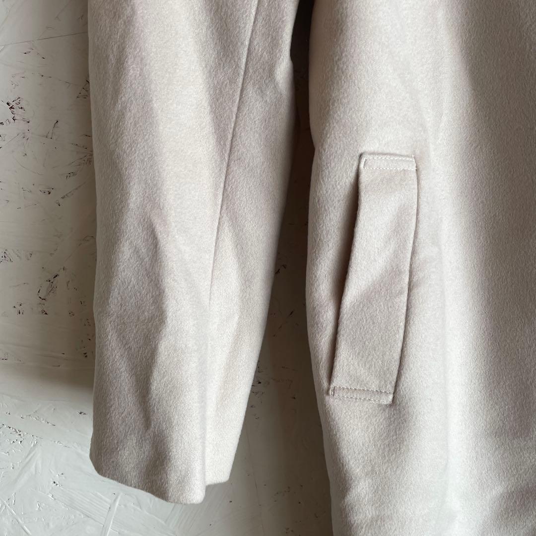 新品未使用タグ付　カシミヤ混【BOSCH】フォックスファー付きロングコート　38