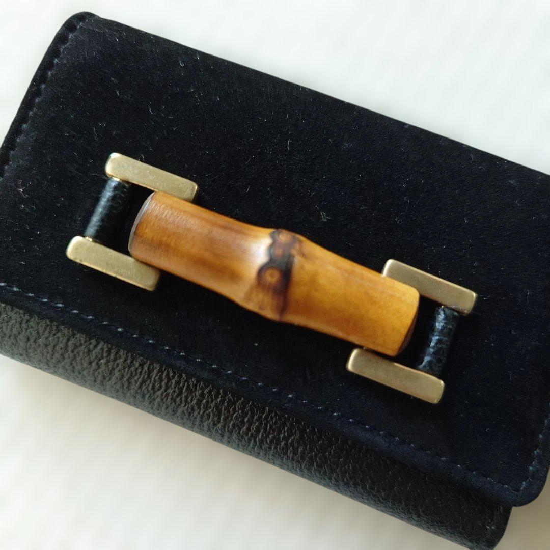 新品未使用 GUCCI グッチ バンブー レザーキーケース