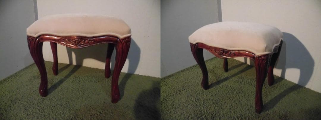 送料無料アウトレット【限定品・新品】アンティーク風★猫足★クラシカルスツール