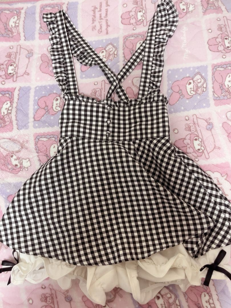 AnkRouge ギンガムバルーンスカパン スカート ジャンスカ