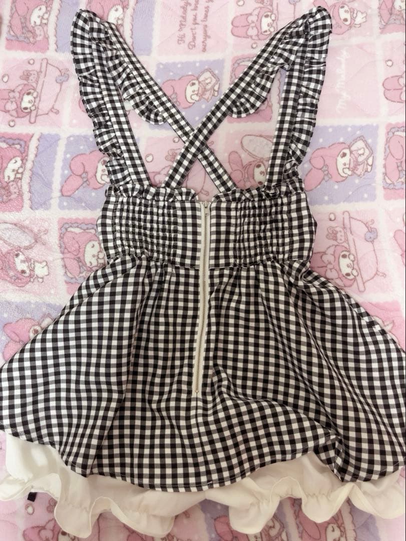 AnkRouge ギンガムバルーンスカパン スカート ジャンスカ