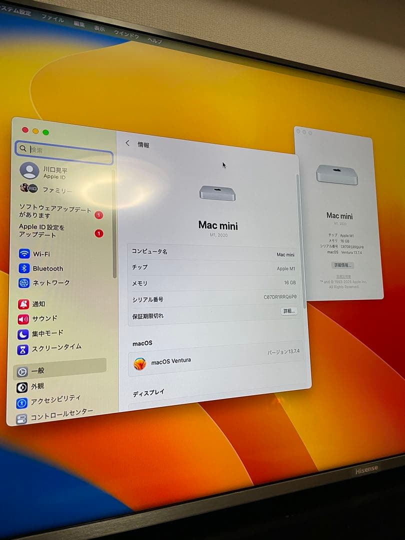 Apple M1 Mac mini 16GB 1TB キーボード・パッド付き