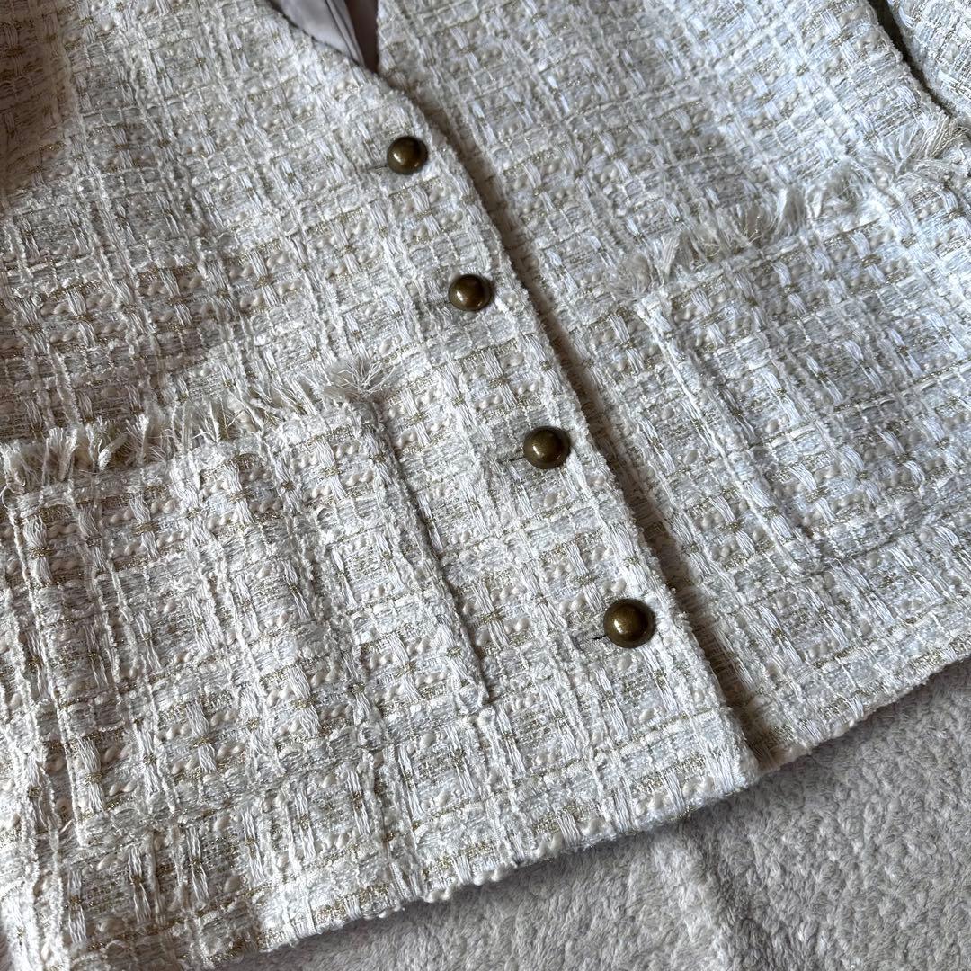 美品 Demi-LuxeBEAMS ファンシーツイードジャケット 38 ビームス