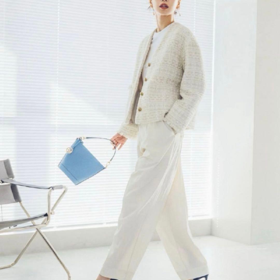 美品 Demi-LuxeBEAMS ファンシーツイードジャケット 38 ビームス