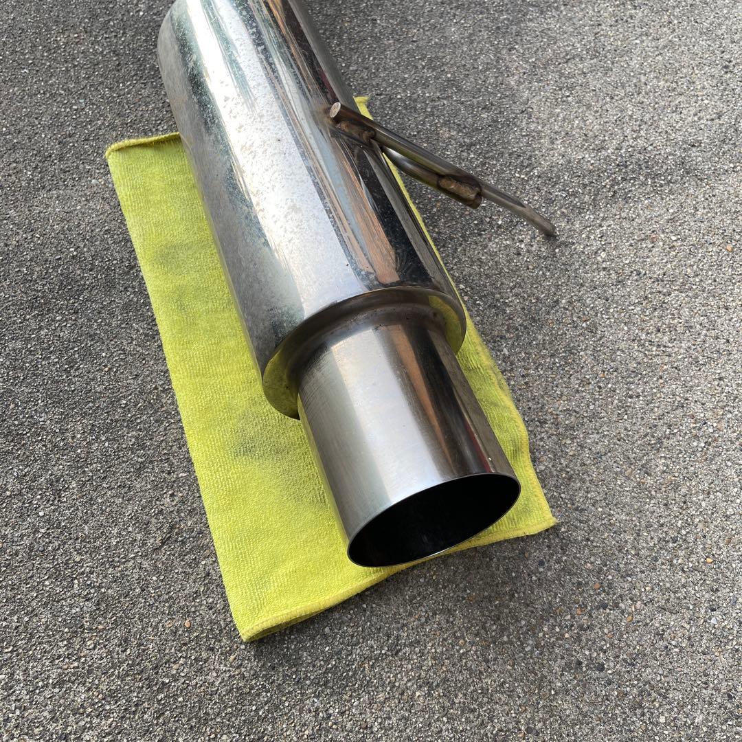 DEデミオ　マフラー　ワンオフ90パイ