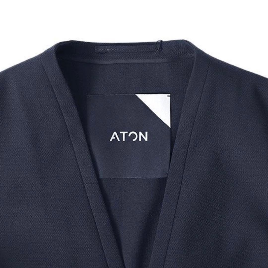 ATON 未使用品タグ付きノーカラージャケット