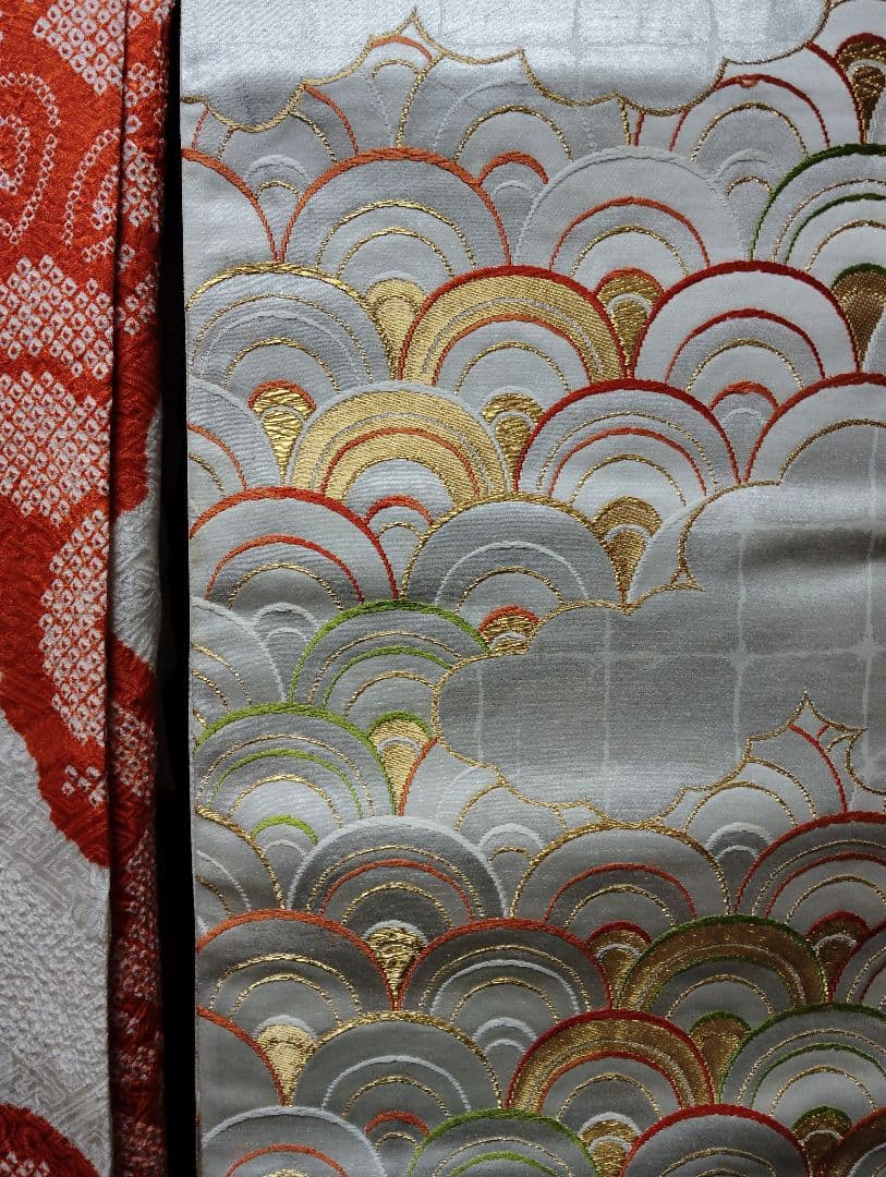 総絞り振袖と袋帯セット