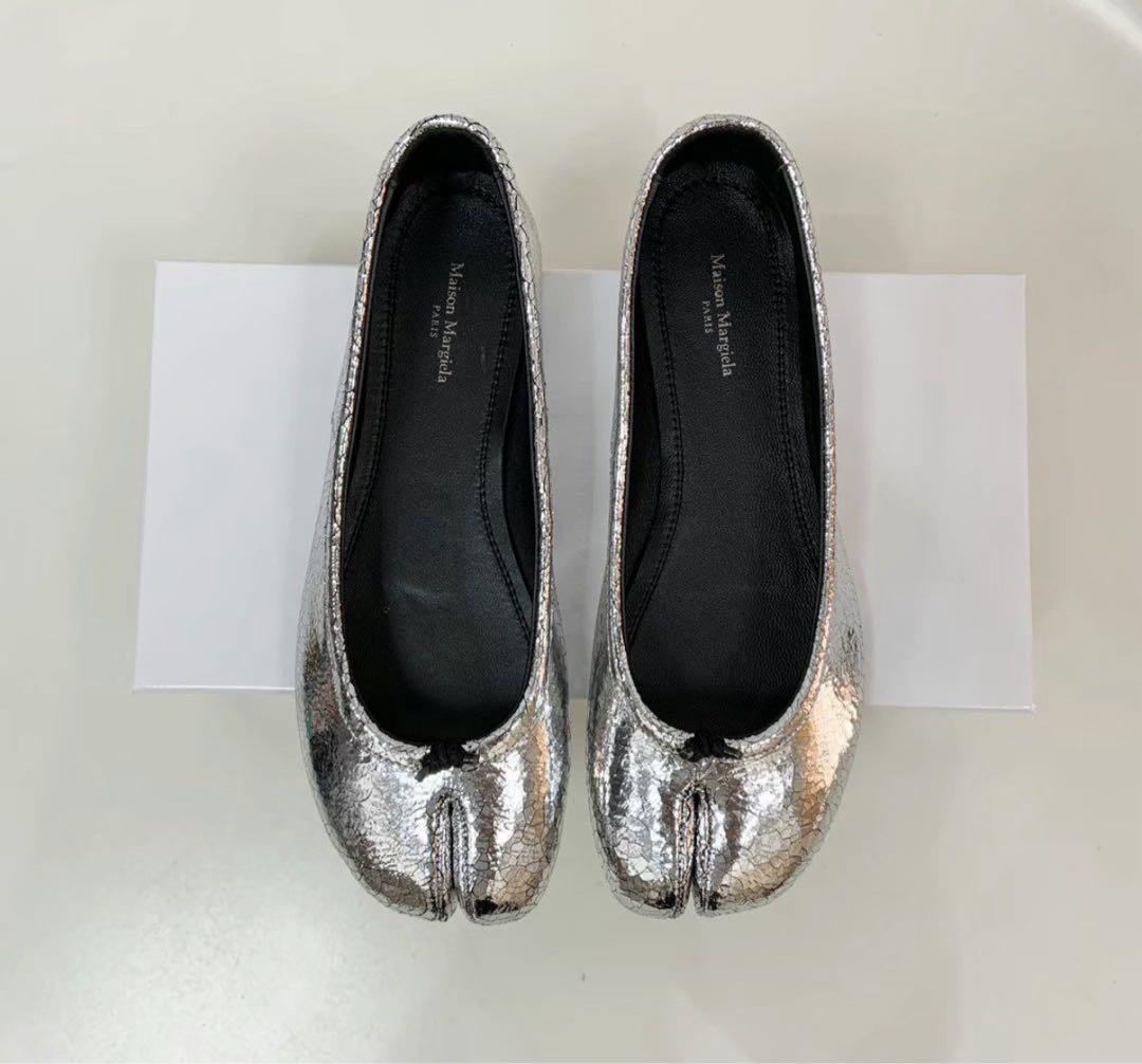 MaisonMargiela 足袋バレエシューズシルバー