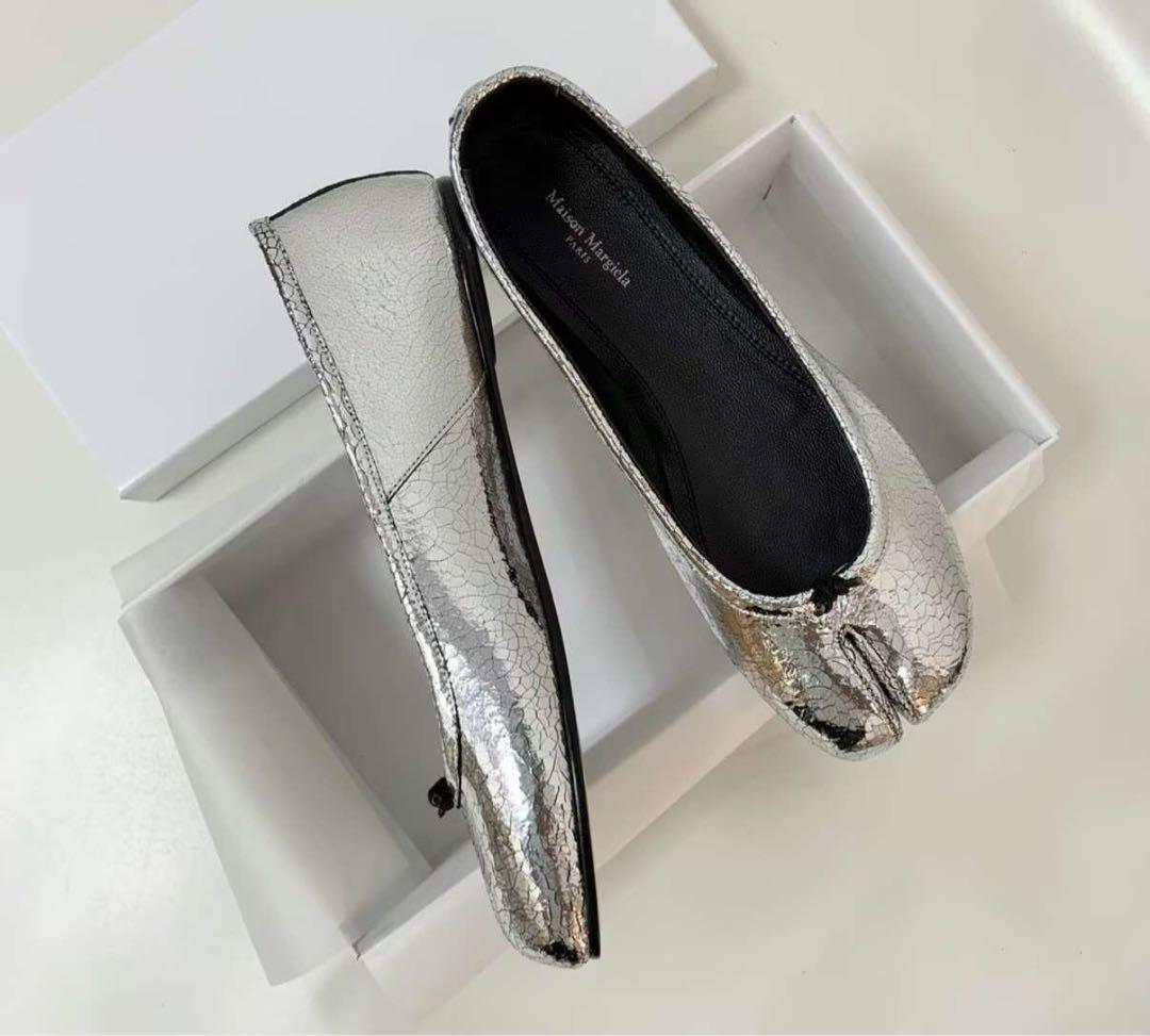 MaisonMargiela 足袋バレエシューズシルバー