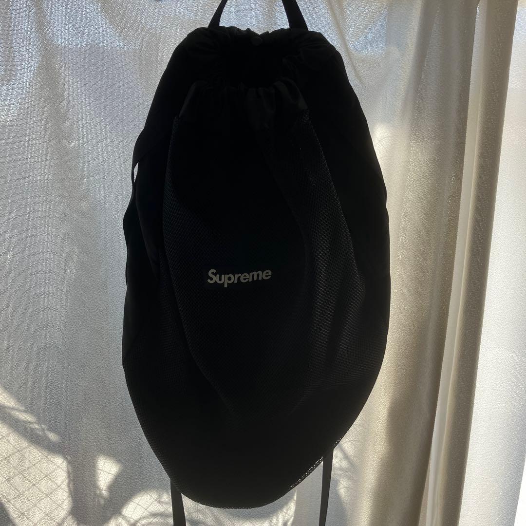 Supreme ブラック メッシュ バックパック