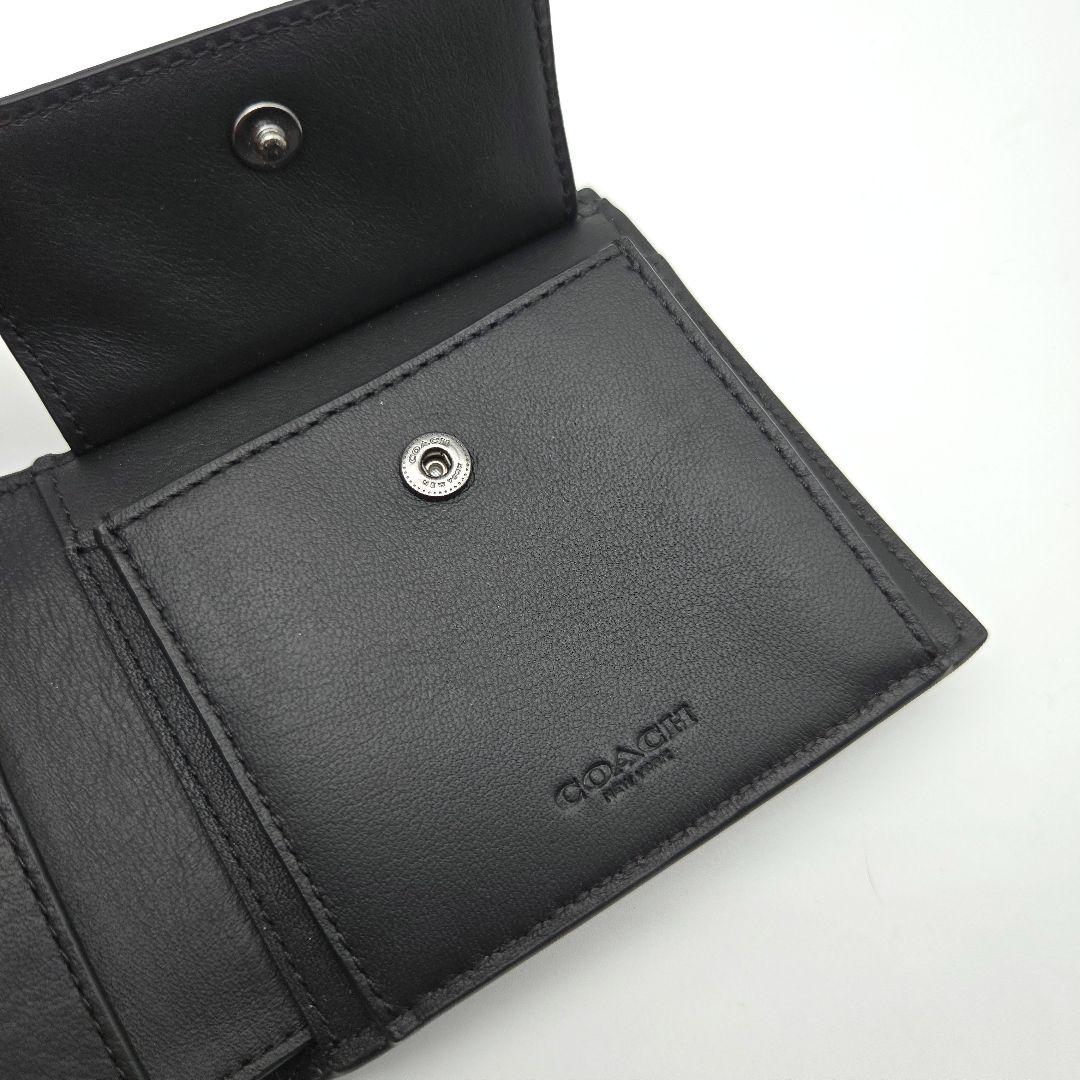 COACH 折り財布 新品 ブラック 最新作 限定品 お札入れ 小銭入れ